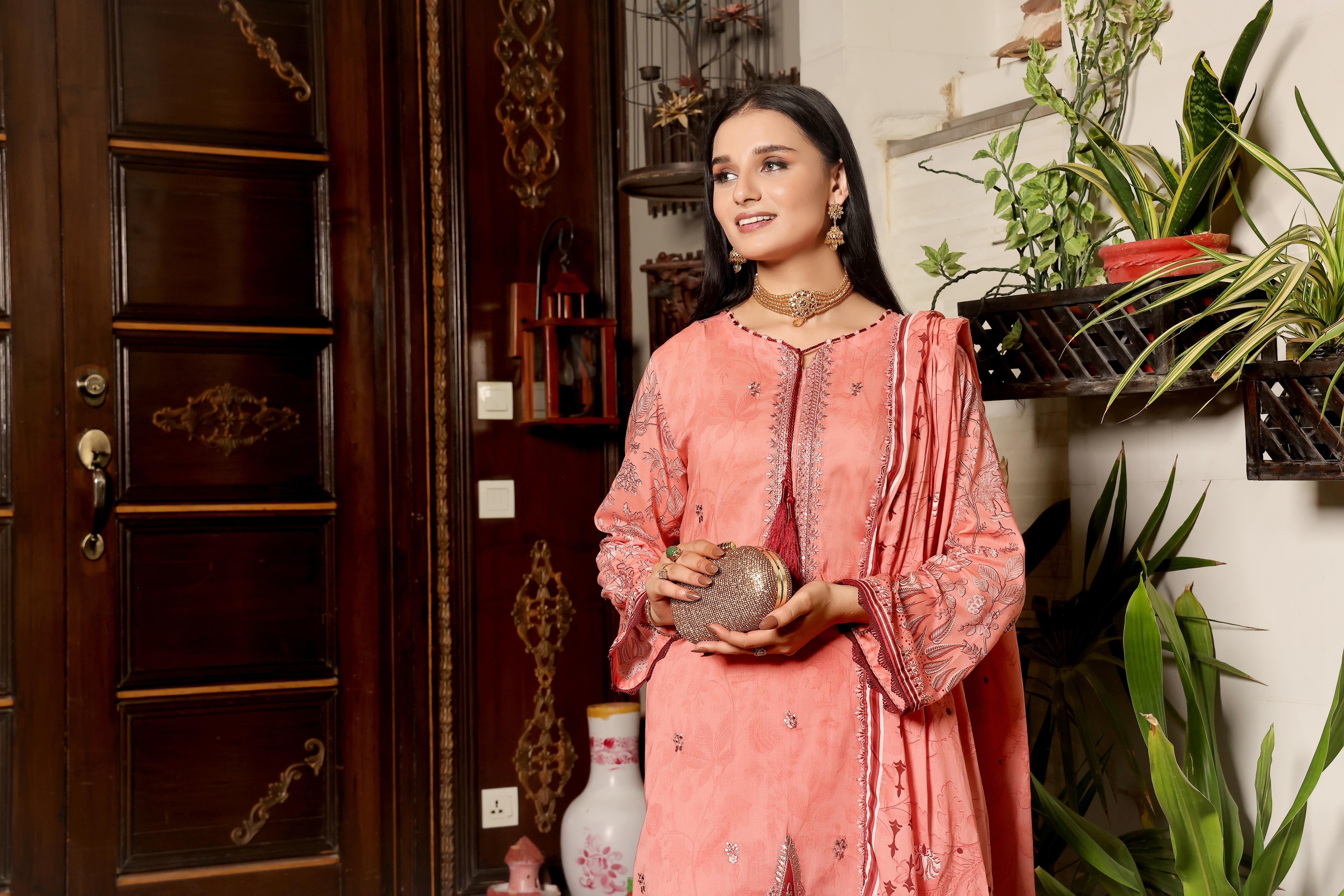 Dressline Launching New Un Stitched 3 Pcs Emb Laserkari Digital Printed Lawn Collection
