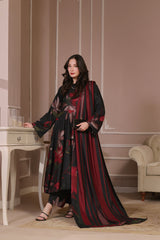 Feathers Unstitched 3 Piece Winter Collection-RAVEN-FT434