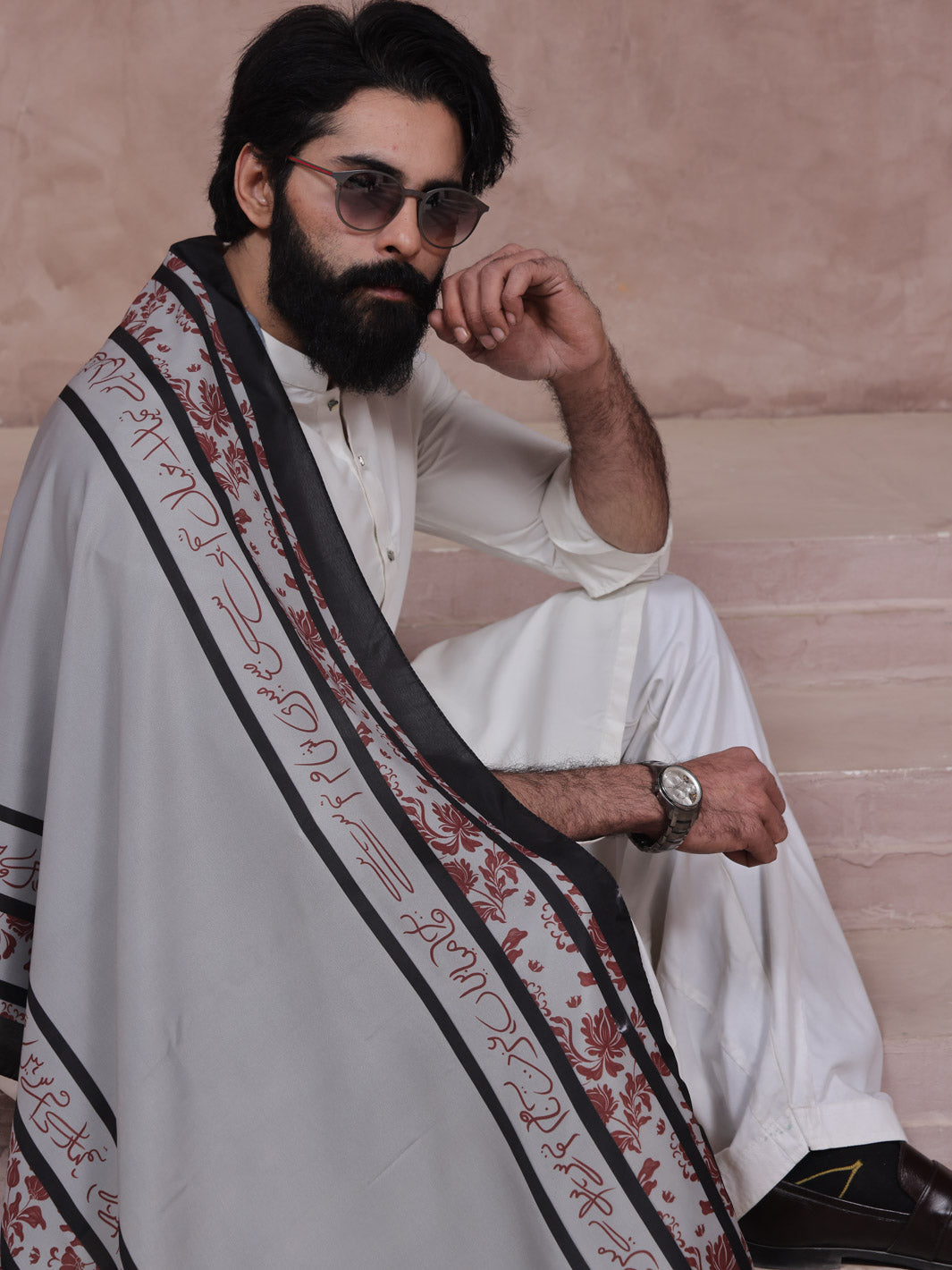 Tng By Md Men Stole Collection-Chahat Stole (Grey - Men)