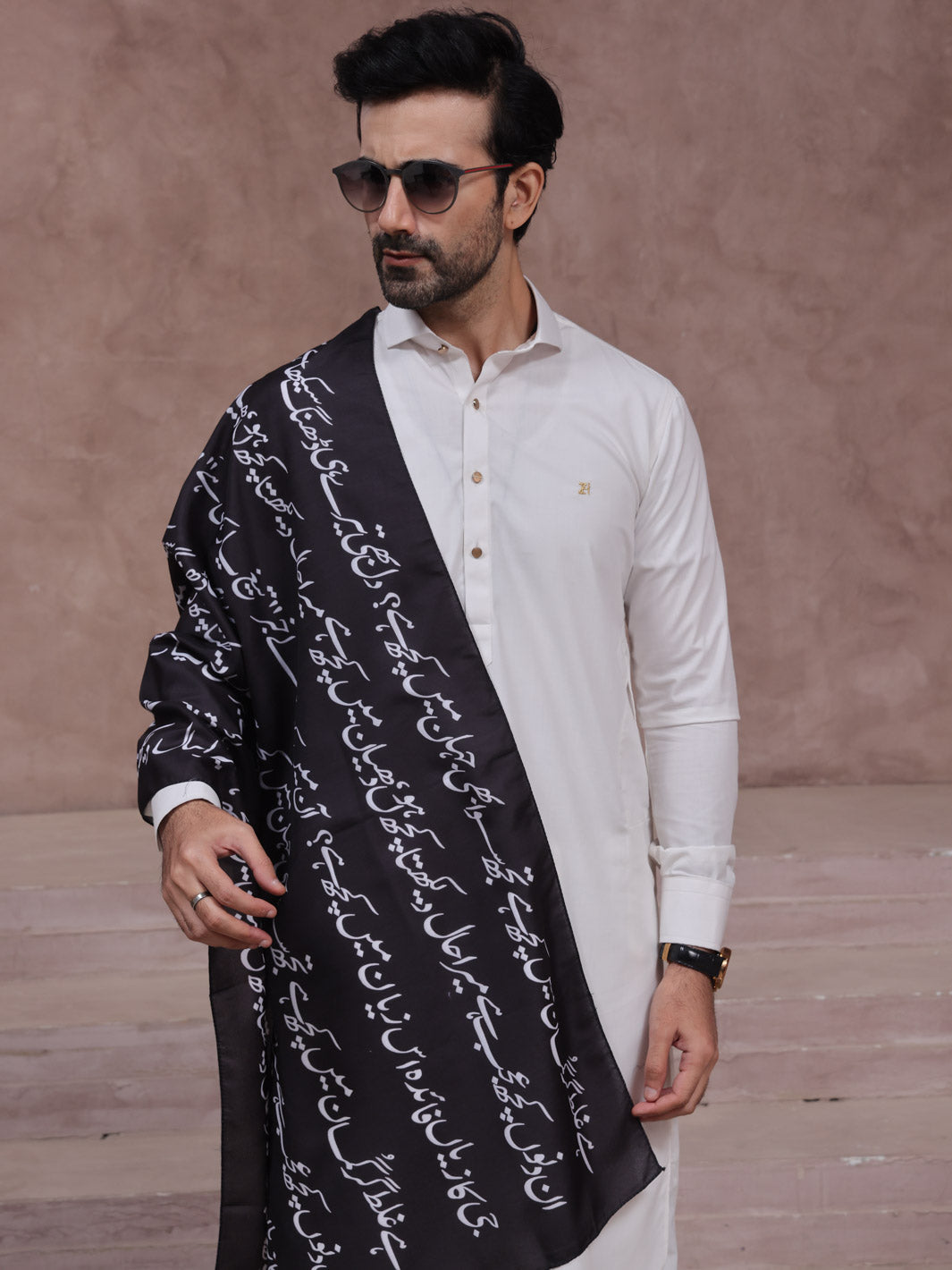Tng By Md Men Stole Collection-Jahan Stole (Men-Black)