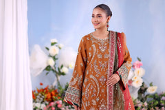 Shehnai By Dressline Unstitched 3 Piece Formals Collection'2025-shehnai-unstitched-caramel-rust