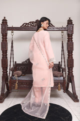 Abeeha By Dressline Stitched 3 Piece Organza Formals Collection'2025-abeeha-pink