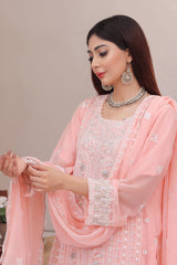 Umer Aayan Duchess 03-Piece Embroidered Chiffon Suit