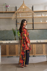 Whisper Winds By Feathers Unstitched 3 Piece Lawn Collection'2025-KOHZEST-FT493