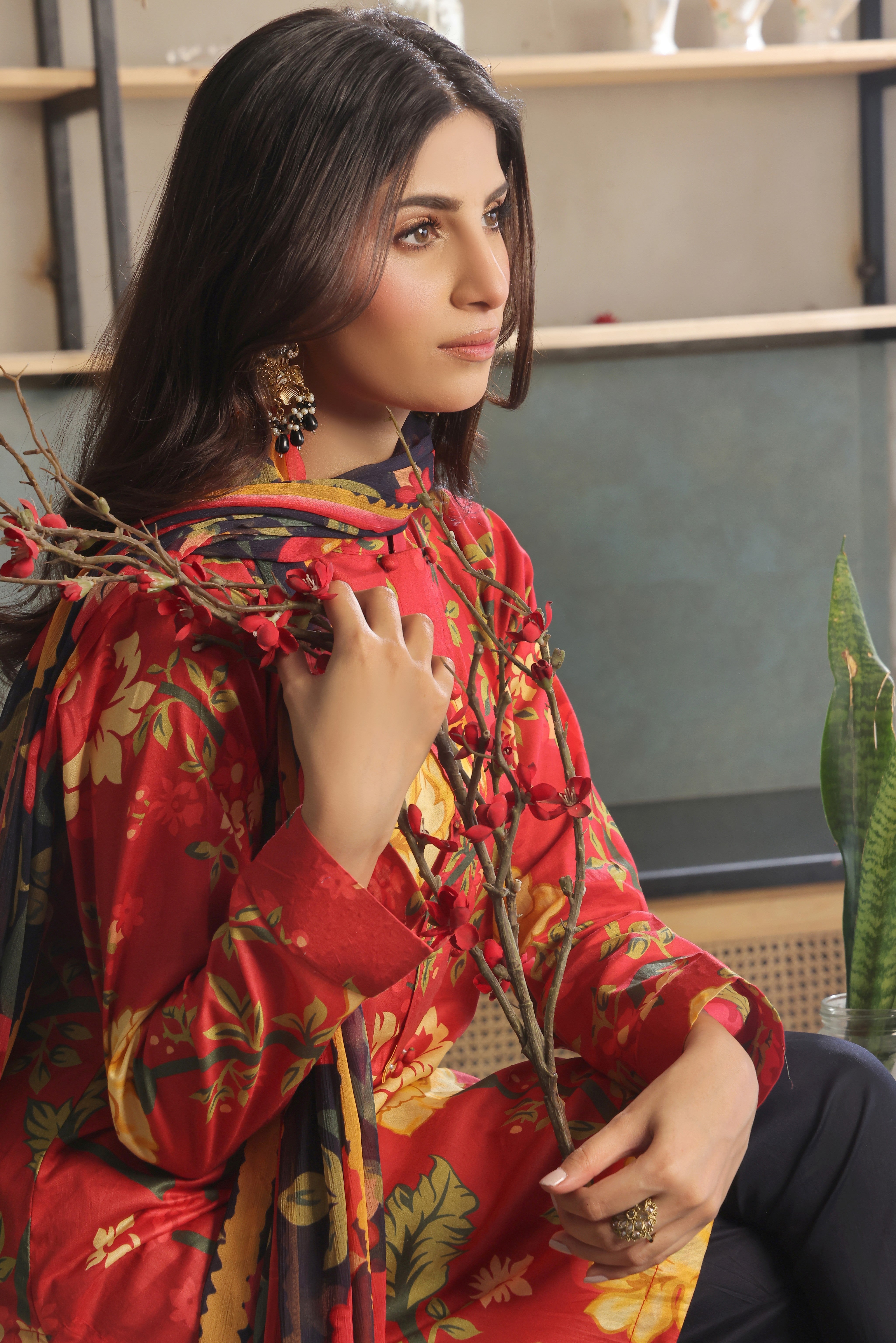 Whisper Winds By Feathers Unstitched 3 Piece Lawn Collection'2025-KOHZEST-FT493