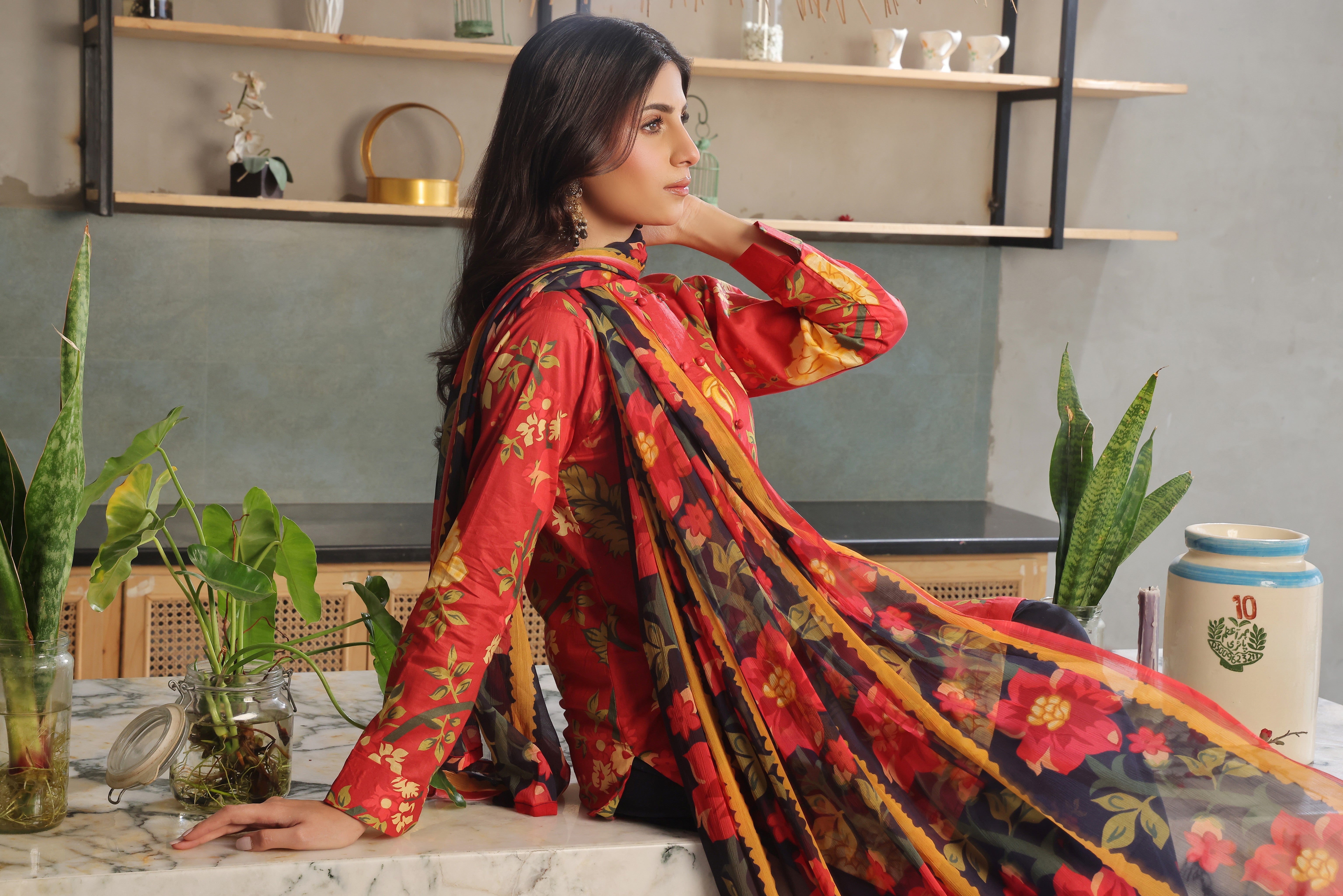 Whisper Winds By Feathers Unstitched 3 Piece Lawn Collection'2025-KOHZEST-FT493