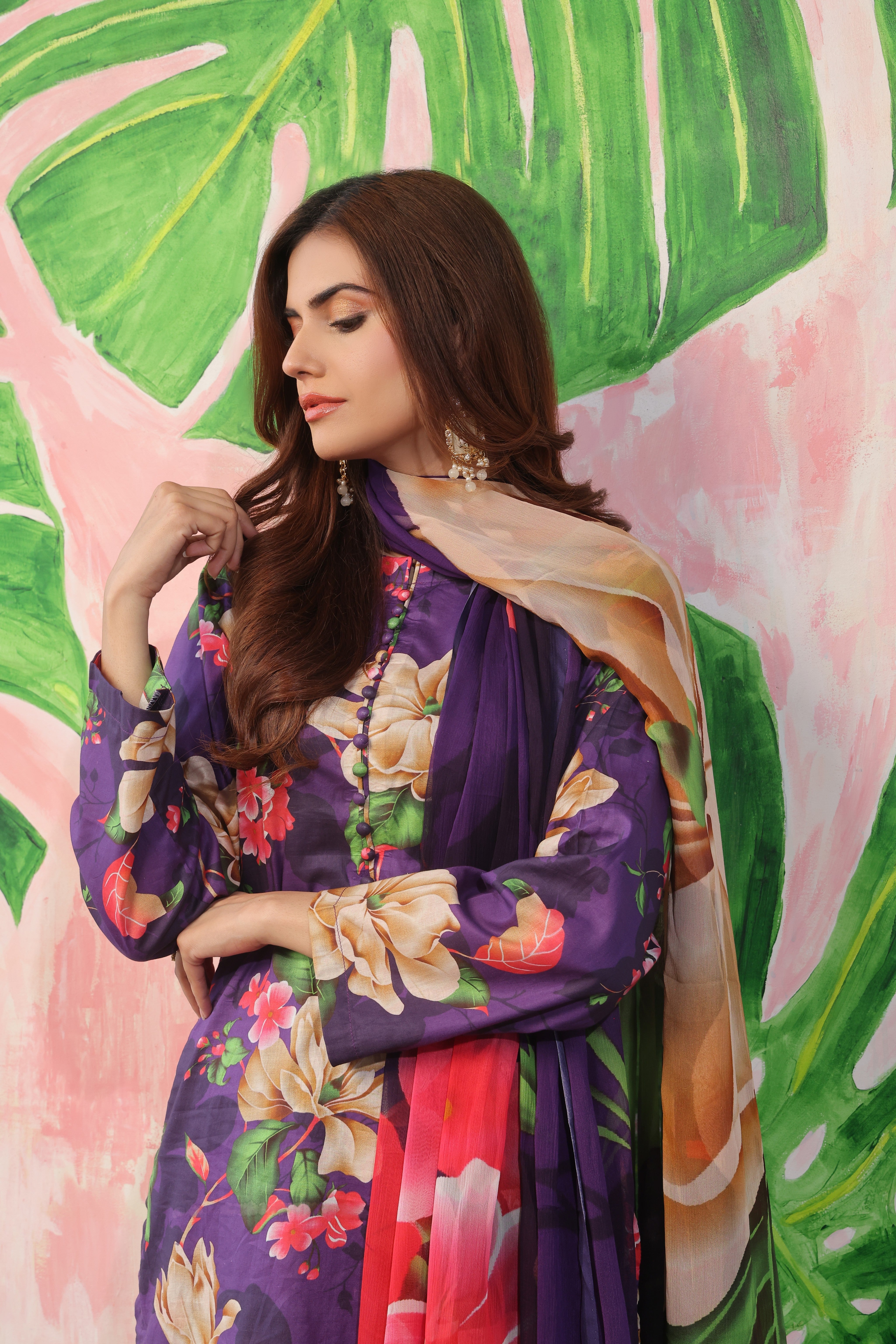 Whisper Winds By Feathers Unstitched 3 Piece Lawn Collection'2025-MORVIA-FT492