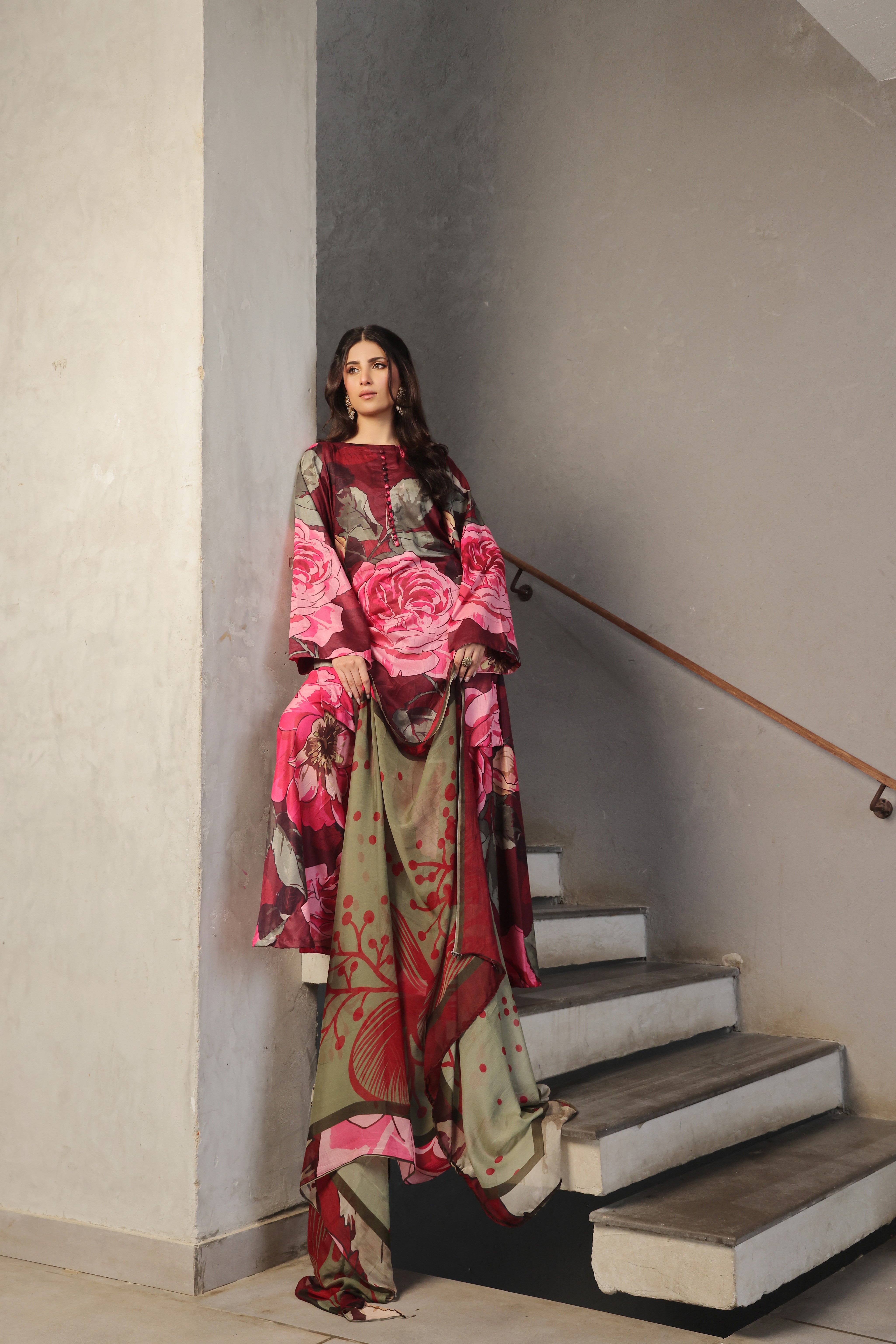 Whisper Winds By Feathers Unstitched 3 Piece Lawn Collection'2025-GULROOH-FT490