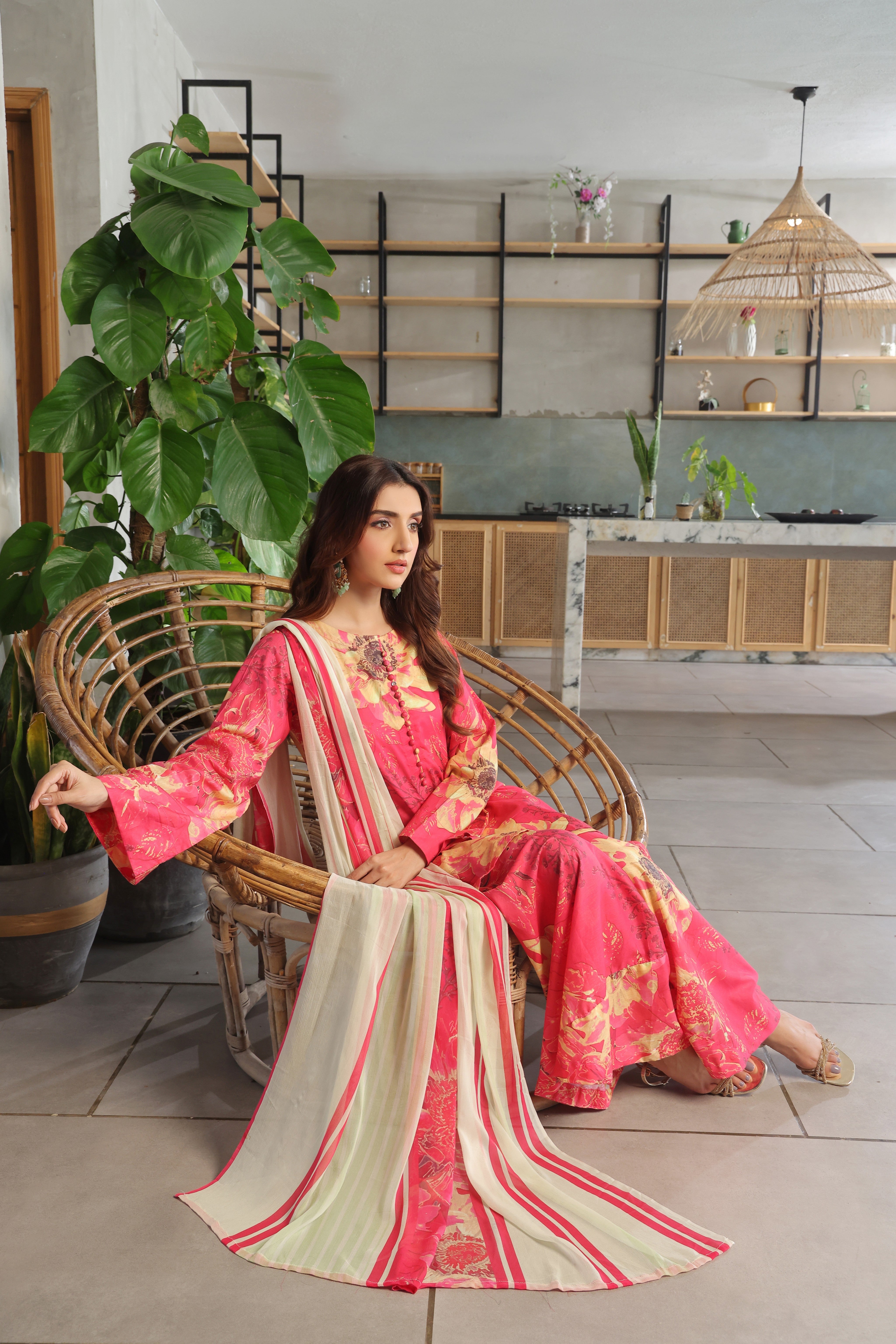 Whisper Winds By Feathers Unstitched 3 Piece Lawn Collection'2025-ROZBERRY-FT491