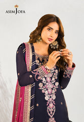 Asim Jofa Maahru & Noorie (Festive) 2023 Ajsm-09 Embroidered Organza 3 Pcs