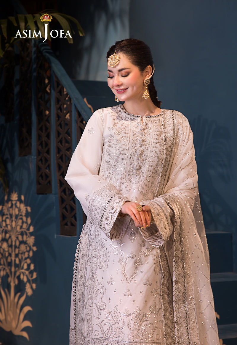 Asim Jofa Fasana-E-Ishq Eid Luxury Lawn Collection Ajfi-08 Embroidered Lawn 3 Pcs