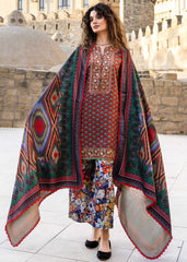 Meerak Stitched 3 Piece Premium Khaddar Suit-Ornate