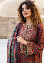 Meerak Stitched 3 Piece Premium Khaddar Suit-Ornate