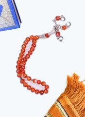 Hijab Ul Hareem Red Marble Tasbeeh ? Elegant Prayer Beads
