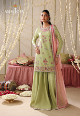 Asim Jofa Unstitched 3 Piece Formals Festive Wear Suit-AJUFC-02