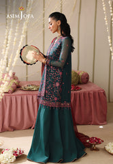 Asim Jofa Unstitched 3 Piece Formals Festive Wear Suit-AJUFC-23