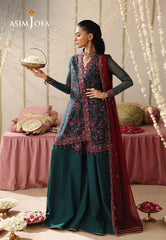 Asim Jofa Unstitched 3 Piece Formals Festive Wear Suit-AJUFC-23