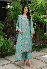 Asim Jofa Unstitched 3 Piece Formals Chikankari Suit-AJULC-09