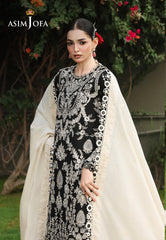 Asim Jofa Unstitched 3 Piece Formals Chikankari Suit-AJULC-01