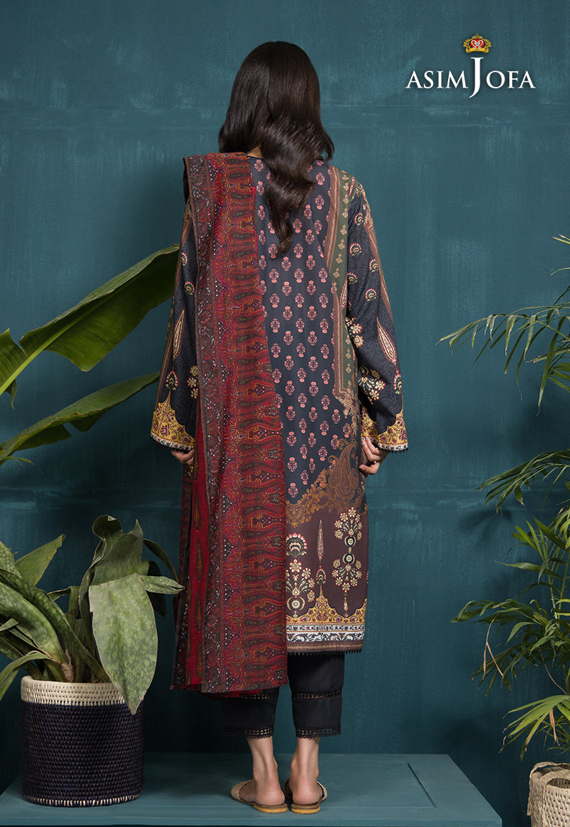 Asim Jofa Gul Rung Pret Collection Ajgr-17 Printed Swiss Lawn 3 Pcs