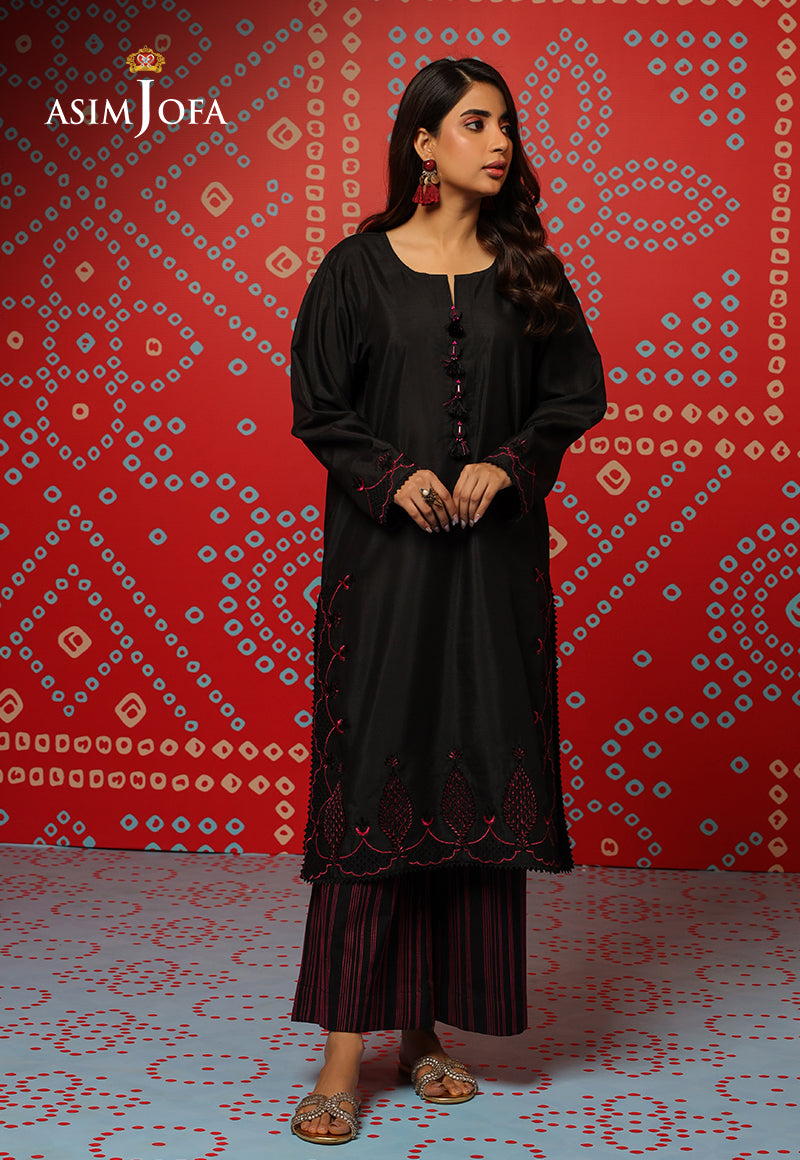 Asim Jofa Tara Sitara Ajtm-05 - 2 Pcs Embroidered Raw Silk 2 Pcs
