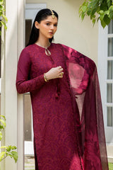 Zarif Unstitched 3 Piece Emb Lawn Summer Suit-ZF-05-Freya
