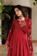 Mistfall By Panache Apparel Stitched 2-3 Piece Emb Cotton Ramadan Edit Suit-Blush Reverie