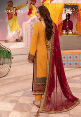 Asim Jofa Dastaan Ajda-25 Embroidered Lawn Silk 3 Pcs