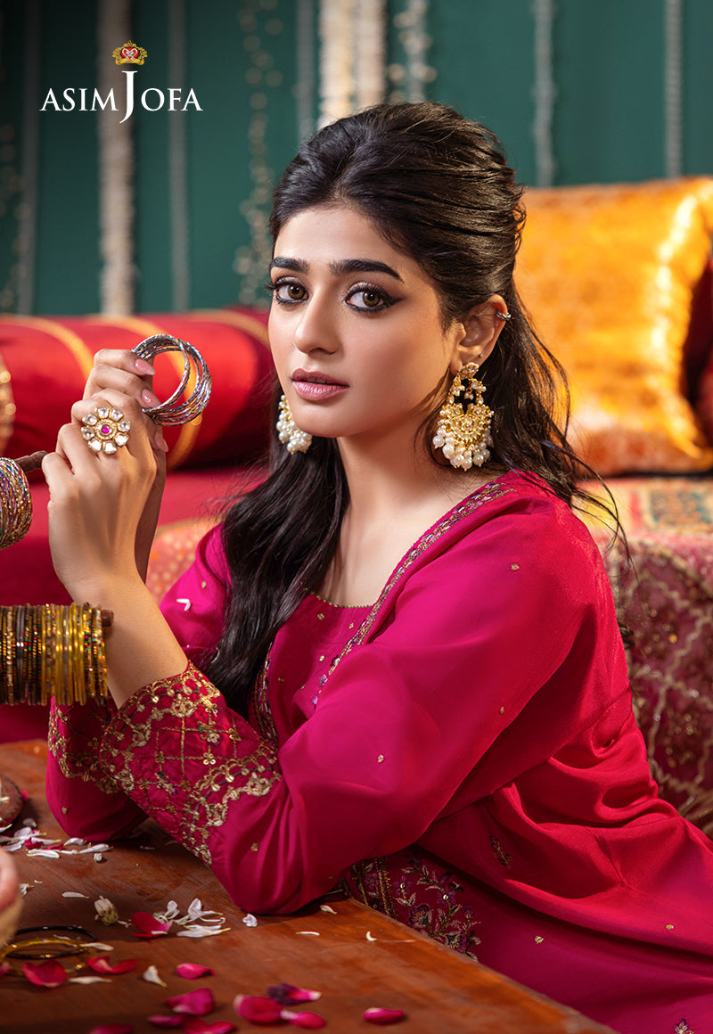 Asim Jofa Tara Sitara Ajtm-03 - 2 Pcs Embroidered Raw Silk 2 Pcs