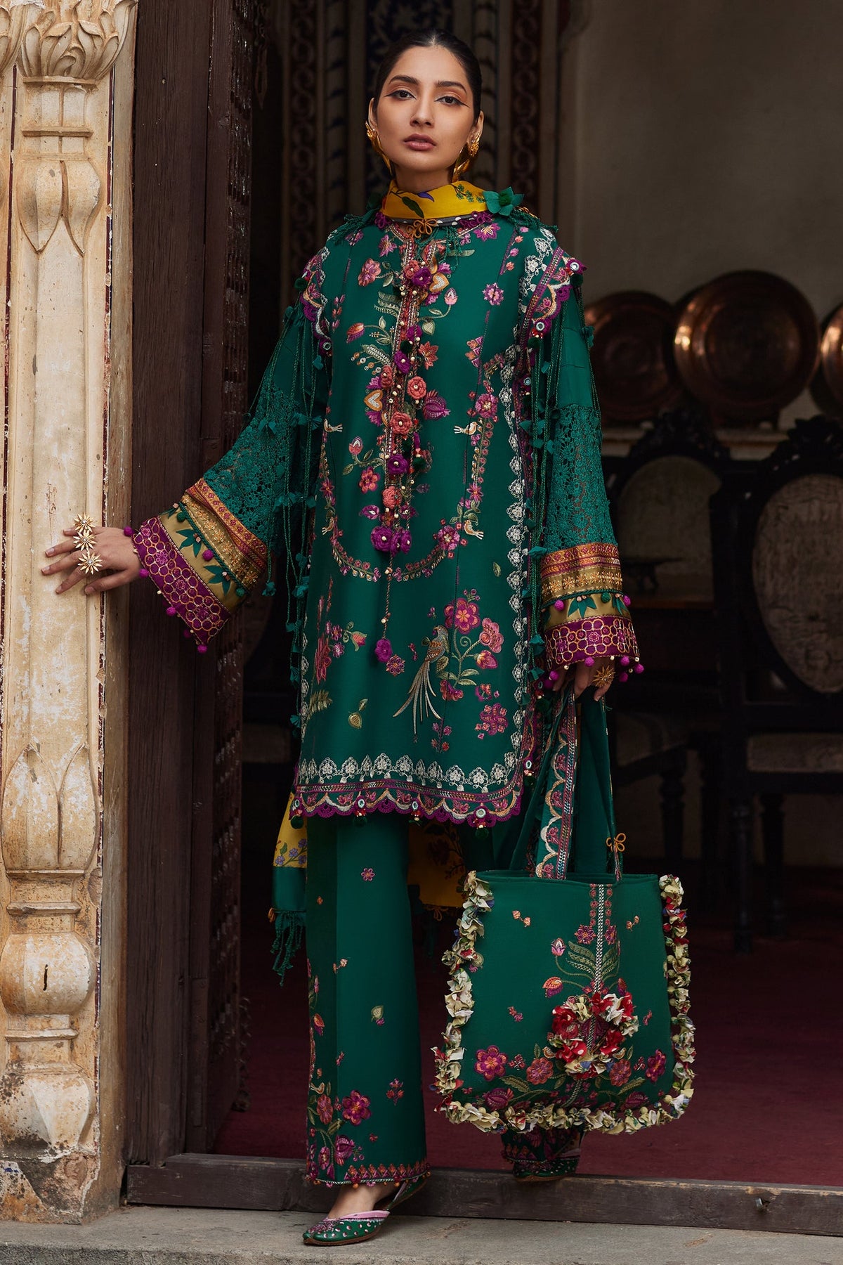 Elan Unstitched 3 Piece Luxury Lawn Collection'2025-06-A-Aurielle