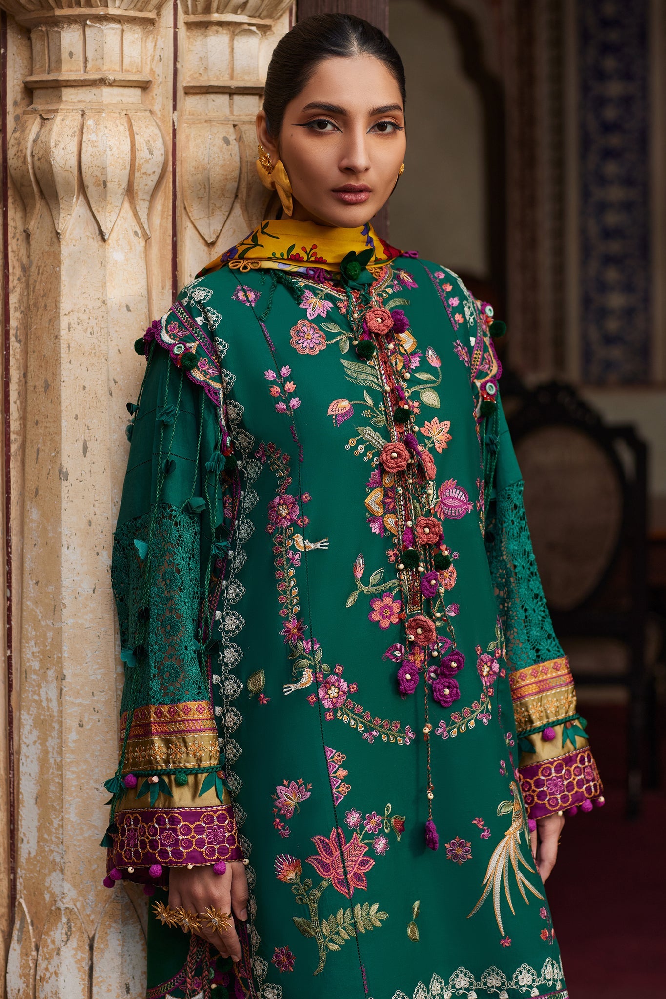 Elan Unstitched 3 Piece Luxury Lawn Collection'2025-06-A-Aurielle