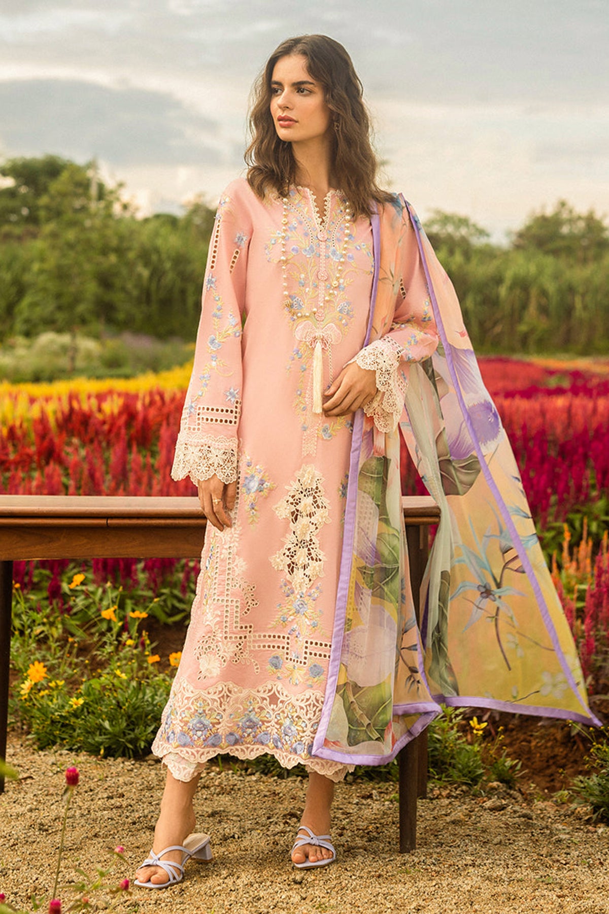 The Secret Garden Hemline By Mushq Unstitched 3 Piece Summer Collection'2025-06-A-Butterfly Kisses