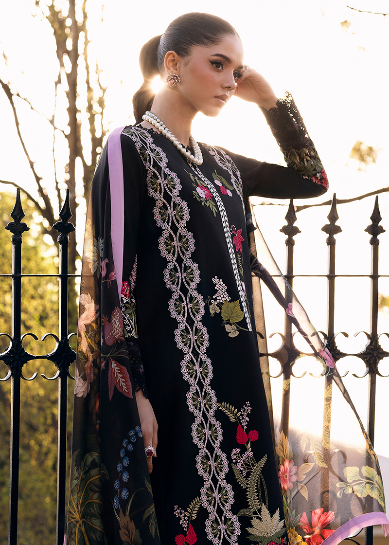 Bloom By Saira Shakira Unstitched 3 Piece Luxury Lawn Collection'2025-06-B-Sauvage