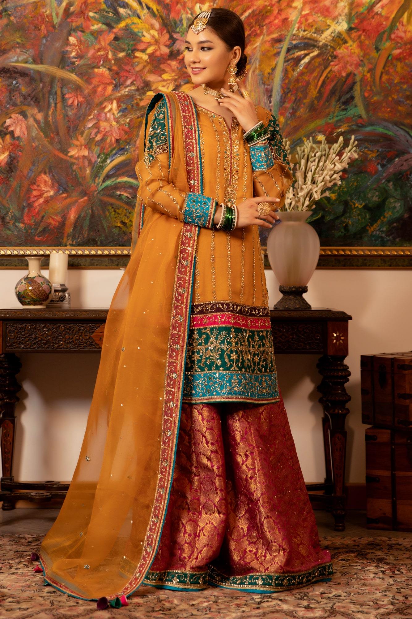 Neher By Zaaviay Stitched Peela Jora (Ready To Wear - Three Piece)