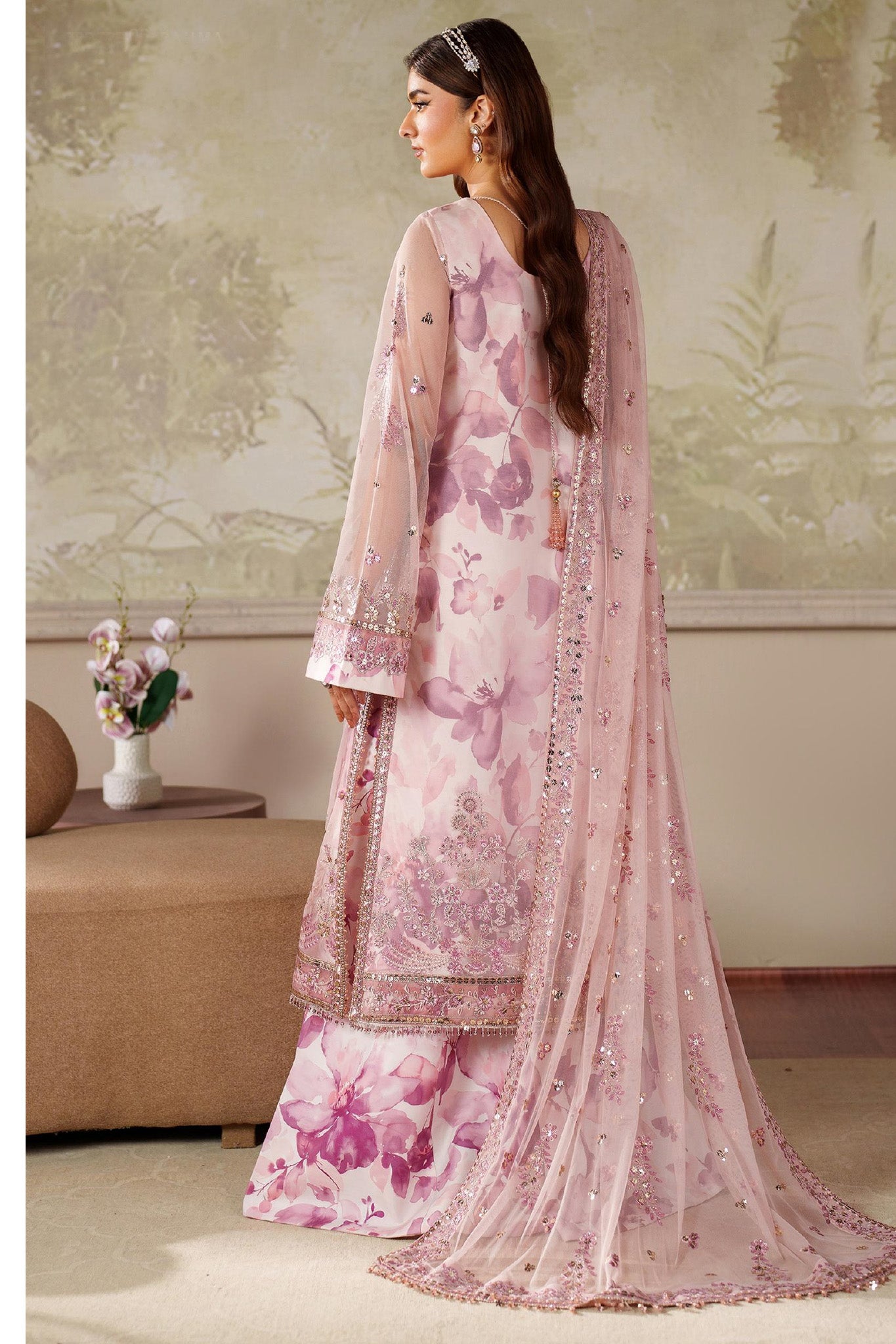 Zaneera by Zarif Unstitched 3 Piece Printed & Emb Formals Collection'2025-Zrf-Zpe-06-Rahma