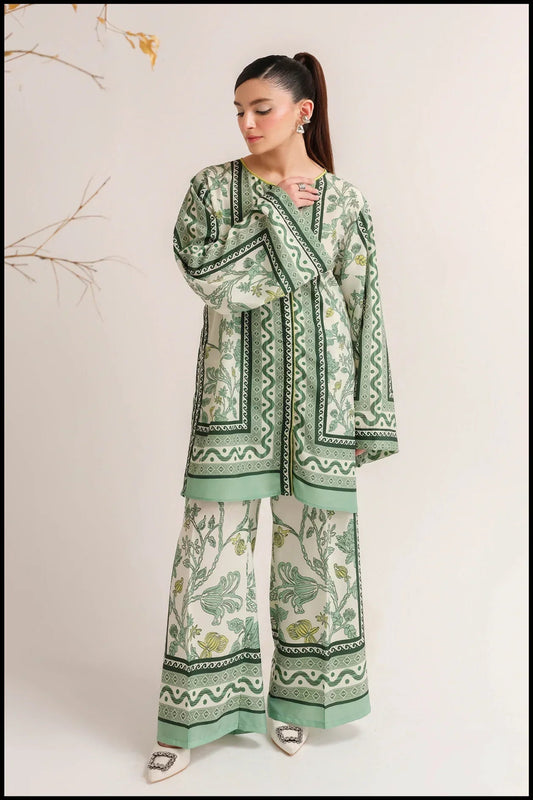 Zaib E Hoor Olive Aura 2Pc Stitched Suit