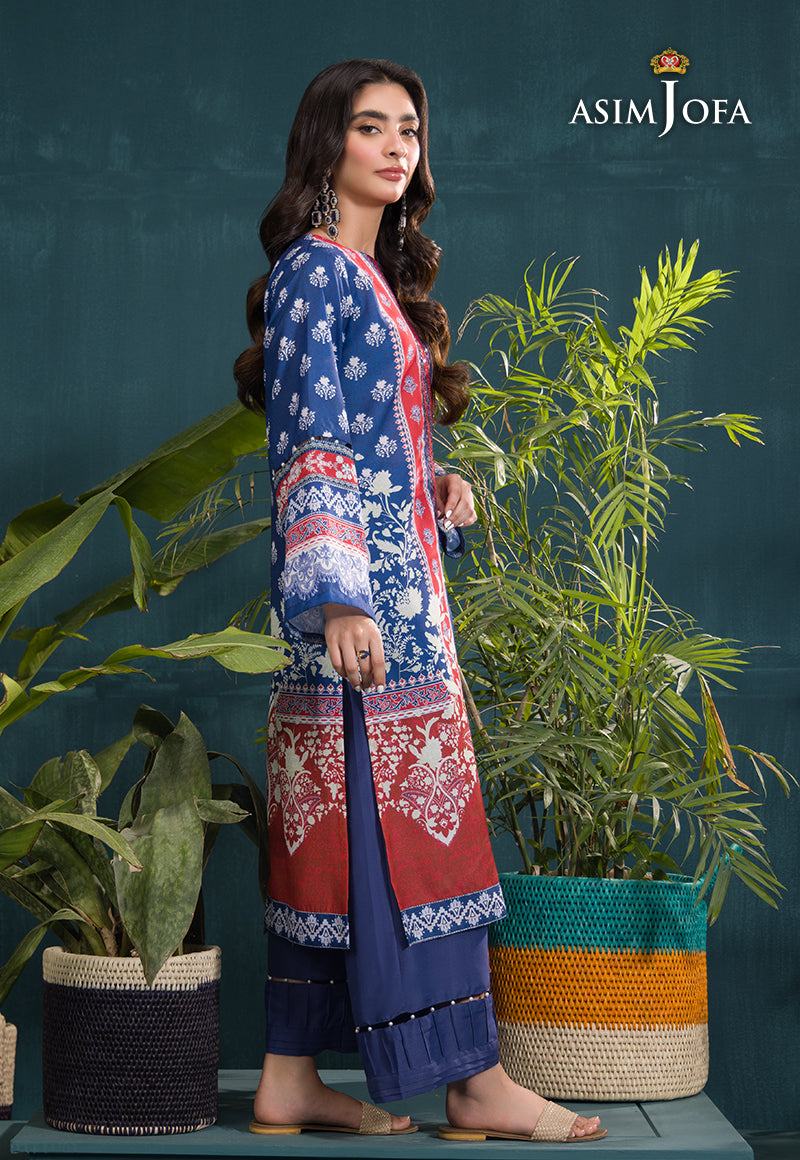 Asim Jofa Gul Rung Pret Collection Ajgr-15 Embroidered Swiss Lawn 3 Pcs