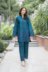 Panache Apparel-Stitched Summer Suit-Serene Mist