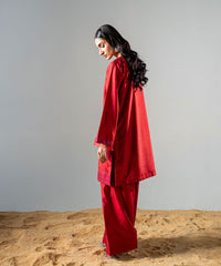 Zarqash By Kross Kulture Stitched 2PC - Raw Silk Suit Collection'2025-0001861-XSM-RED