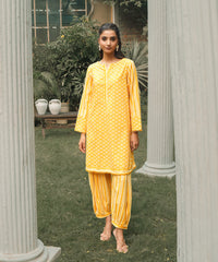 Aura By Kross Kulture Stitched Winter 2Pc - Printed Cotton Suit