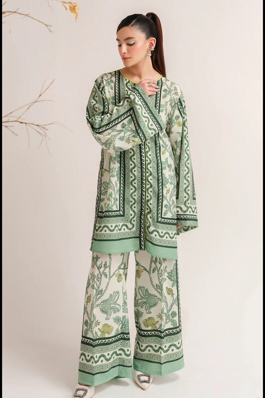 Yaaqot Stitched 2 Piece Lawn Collection-Greeny Dgn # 09