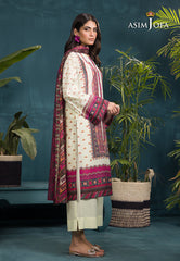 Asim Jofa Gul Rung Pret Collection Ajgr-13 Printed Swiss Lawn 3 Pcs