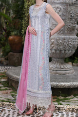 Noor By Saadia Asad Unstitched 3 Piece Luxury Chikankari Lawn'2024-D-07-A