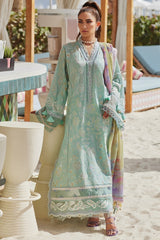 Wes By Farah Talib Aziz Unstitched 3 Piece Luxury Summer Collection-07-Alice Aqua