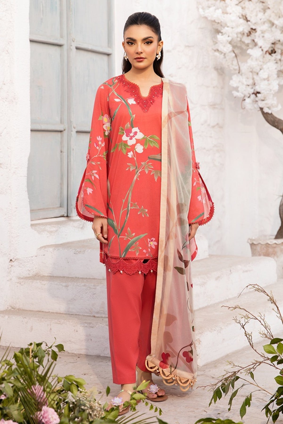 M.Basics By Maria B Unstitched 3 Piece Lawn Vol-01 Collection-07-B