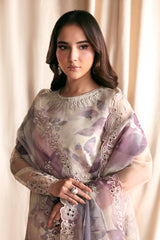 Siraya by Zarif Unstitched 3 Piece Printed Formals Suit-Zr-Sya-07-Gajra