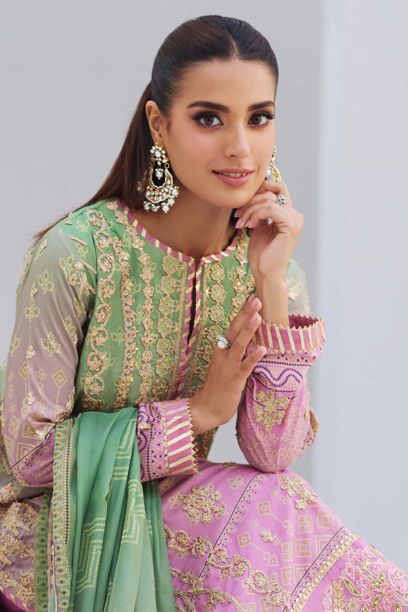 Mina Hasan Unstitched 3 Piece Luxury Formals Vol-01 Collection'2024-07-Leila