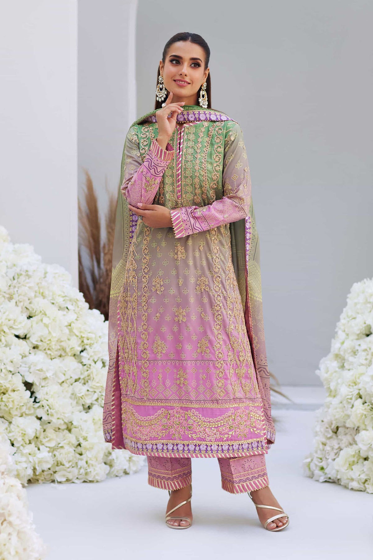 Mina Hasan Unstitched 3 Piece Luxury Formals Vol-01 Collection'2024-07-Leila