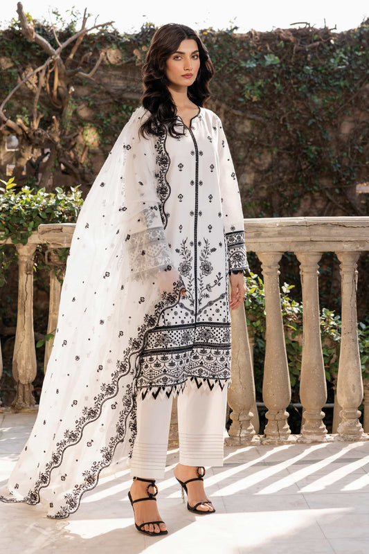 Bahar By Farasha Unstitched 3 Piece Emb Lawn Edit-II Collection-07-Ocean Pearl