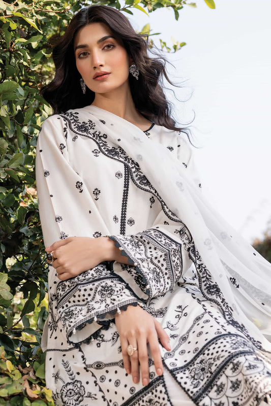 Bahar By Farasha Unstitched 3 Piece Emb Lawn Edit-II Collection-07-Ocean Pearl